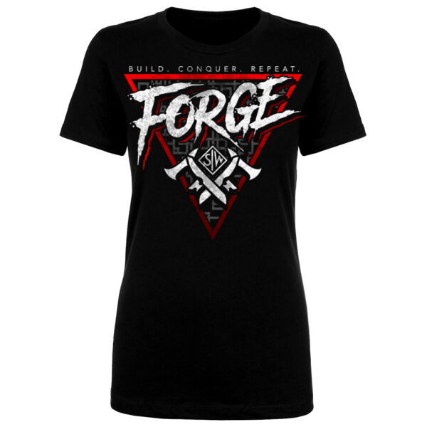 FORGE - BUILD. CONQUER. REPEAT. - WOMEN'S FITTED T-SHIRT -  FASHDX Thumbnail